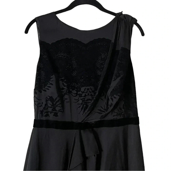 ELIE TAHARI Mally Black Silk Blend Sleeveless Dress sz S Style ER1RM600 Short - Picture 4 of 13